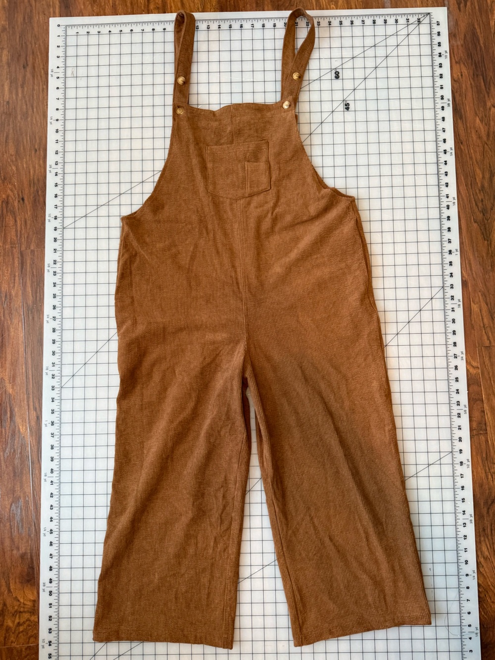 Corduroy Overalls in Warm Caramel Color